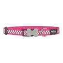 Red Dingo Dog Reflective Ziggy Collar Hot Pink 15mm