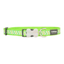 Red Dingo Dog Reflective Ziggy Collar Lime L