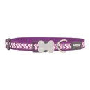 Red Dingo Dog Reflective Ziggy Collar Purple L