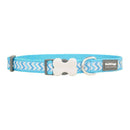 Red Dingo Dog Reflective Ziggy Collar Turquoise S 12mm