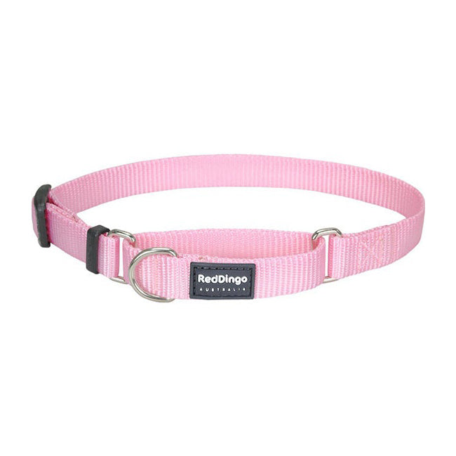 Red Dingo Dog Martingale Collar Pink (12mm x 21-33cm)