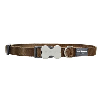 Red Dingo Dog Collar Brown M (15mm x 24-36cm)