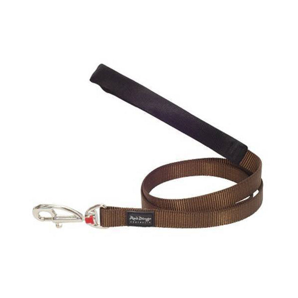 Red Dingo Dog Fixed Lead Plain - Classic Brown Large (1.2m)