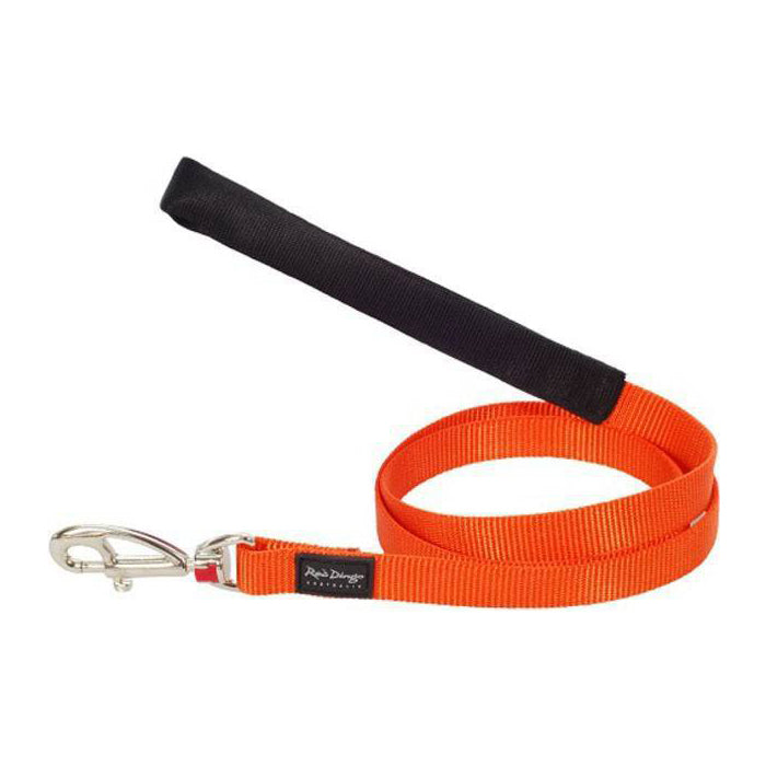 Red Dingo Dog Fixed Plain Lead Orange (20mm x 1.2m)