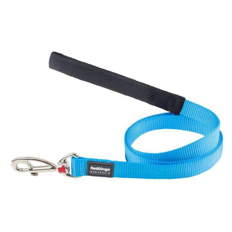 Red Dingo Dog Fixed Lead Plain - Classic Turquoise 15mm (1.2)