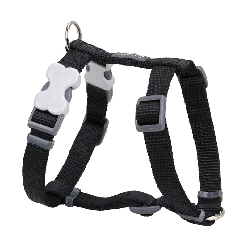 Red Dingo Dog Plain Harness Black M 20mm