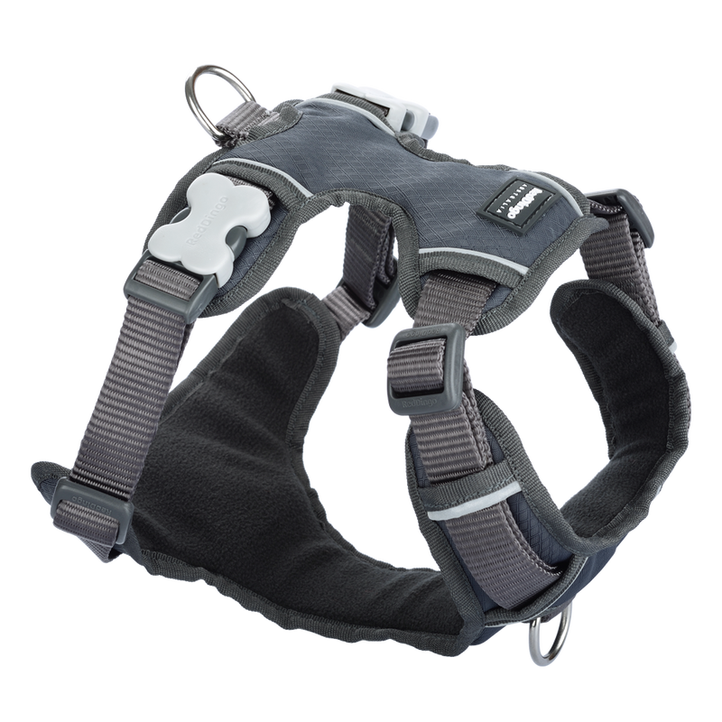 Red Dingo Padded Harness Grey M
