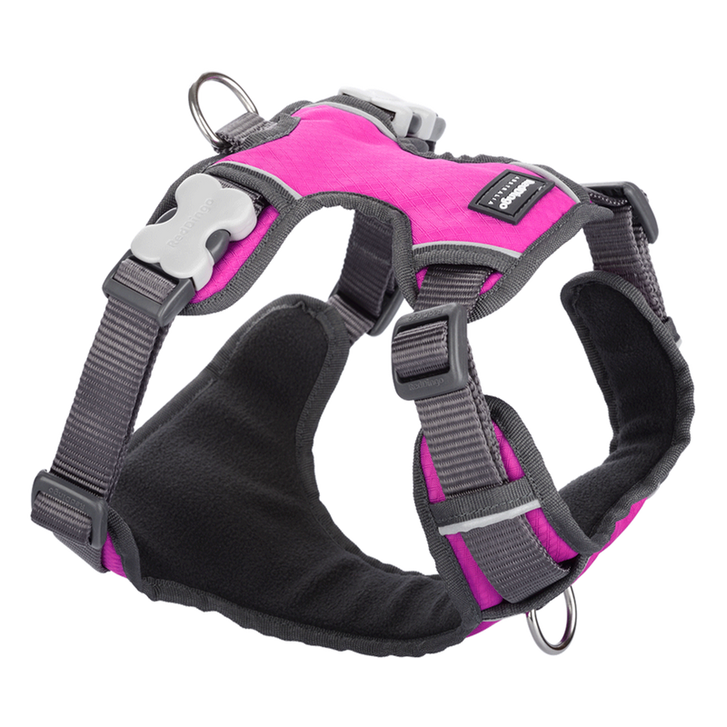 Red Dingo Padded Harness Hot Pink L