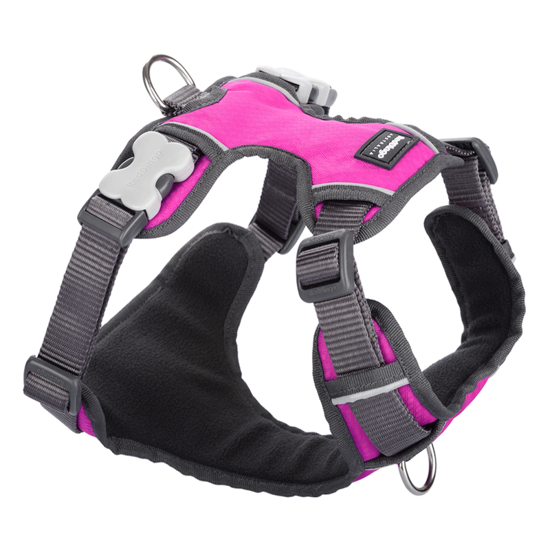 Red Dingo Padded Harness Hot Pink S