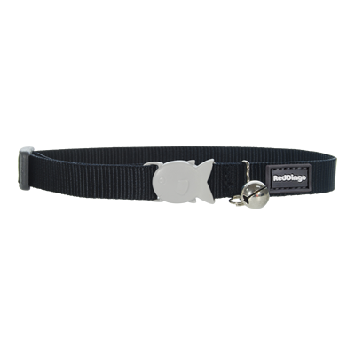 Red Dingo Cat Collar Plain - Classic Black