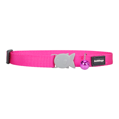 Red Dingo Cat Collar Plain - Classic Hot Pink