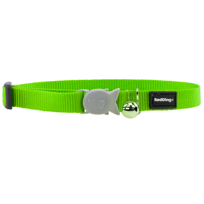Red Dingo Cat Collar Classic Lime Green