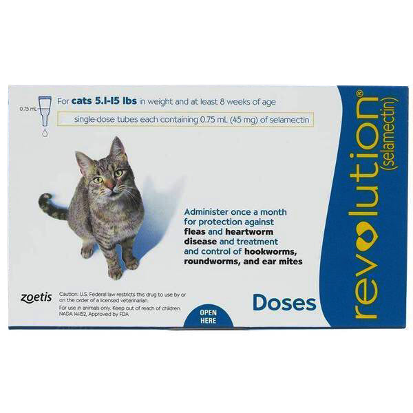 Revolution Spot-On for Cats 5.1-15lb Blue 3pcs