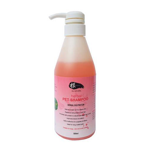 Roots Herbal Pet Shampoo Herbal Silk Protein Pump 500ml