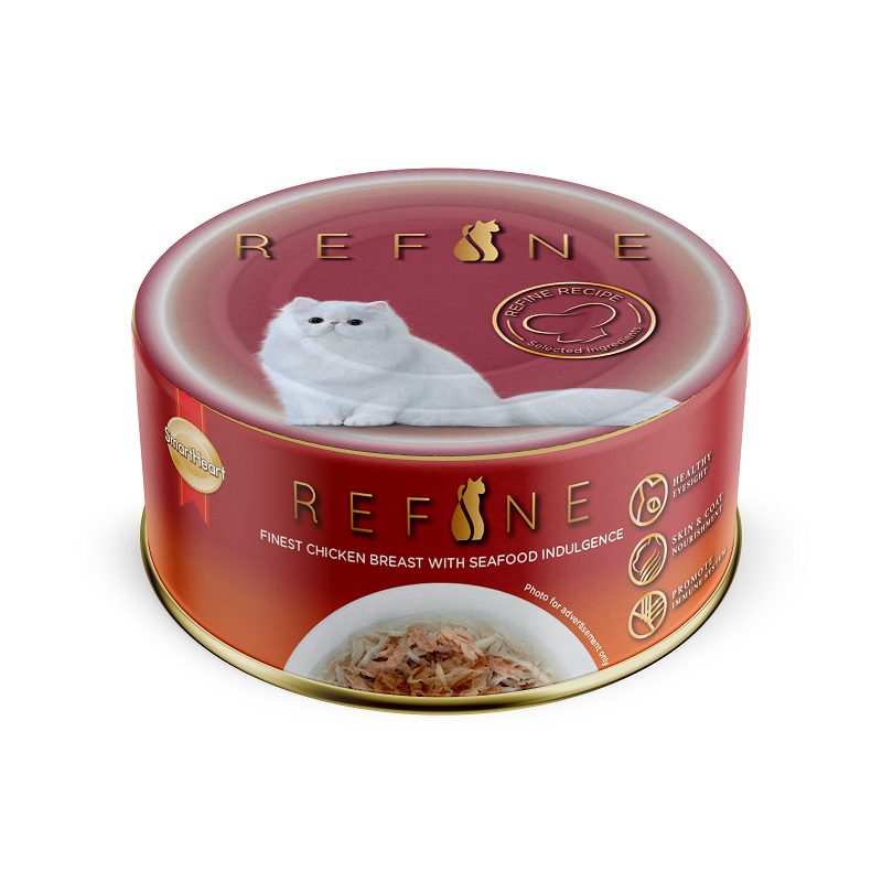 SmartHeart Cat Can Refine Finest Chicken Breast with Seafood Indulge 80g