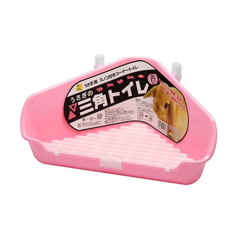 Sanko Wild Triangle Toilet for Rabbits - Pink (P06)