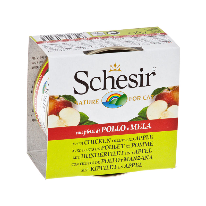 Schesir Nature Chicken Fillets and Apple For Cats 75g
