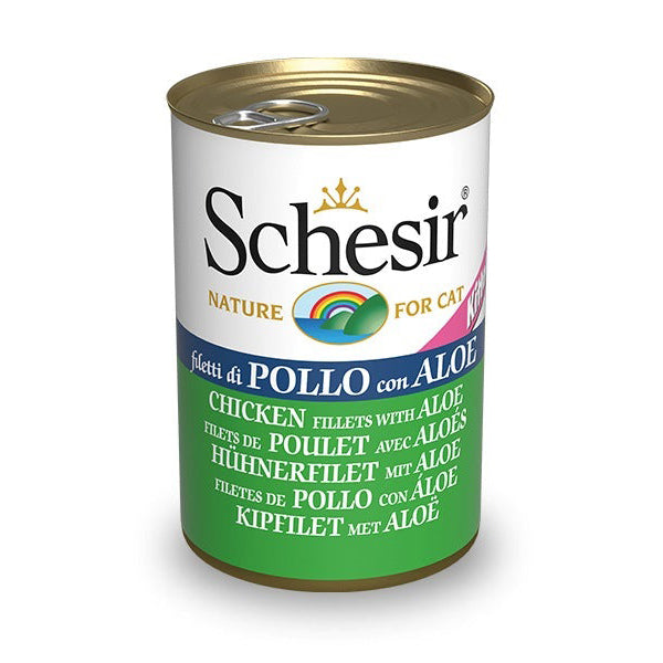 Schesir Nature Chicken Fillets with Aloe in Jelly for Kittens 140g