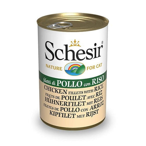 Schesir Nature Chicken Fillets with Rice in Jelly for Cats 140g