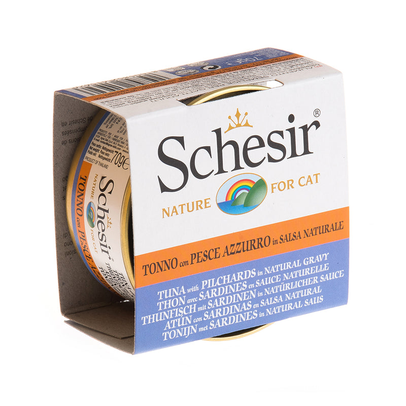 Schesir Nature Grain-Free Tuna with Pilchards in Natural Gravy For Cat 70g