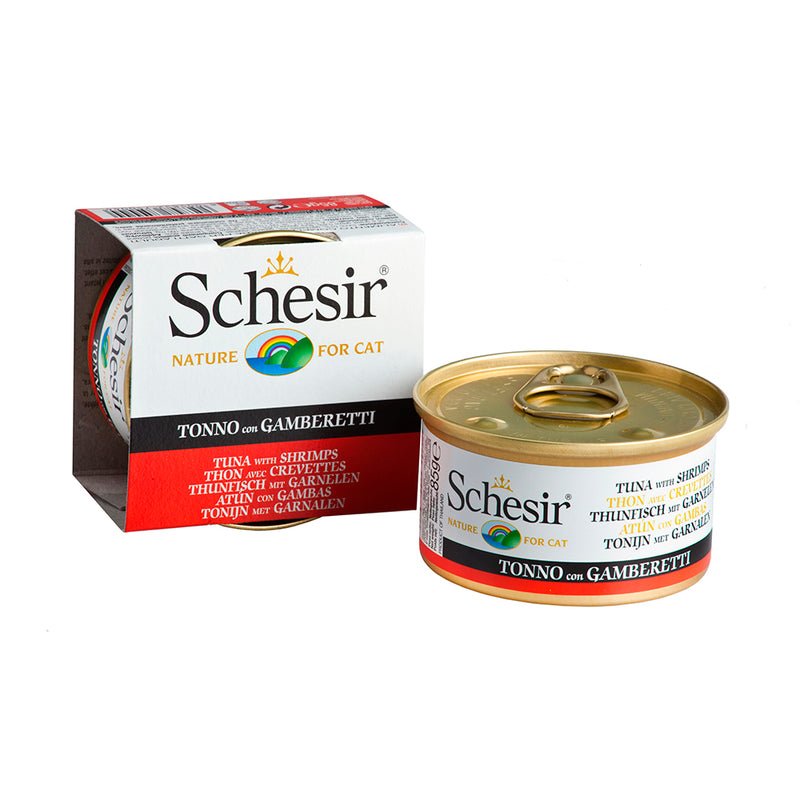 Schesir Nature Tuna with Shrimps in Jelly For Cat 85g