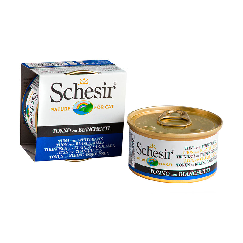 Schesir Nature Tuna with Whitebaits in Jelly For Cat 85g