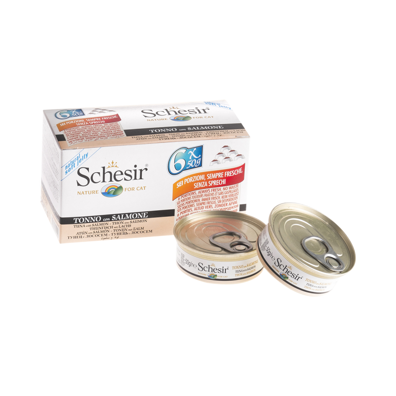 Schesir Nature Tuna with Salmon for Cats 6x50g