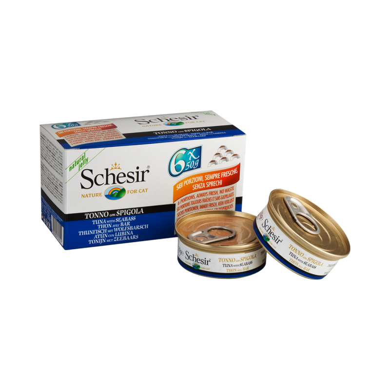 Schesir Nature Tuna with Seabass For Cat 50g x 6