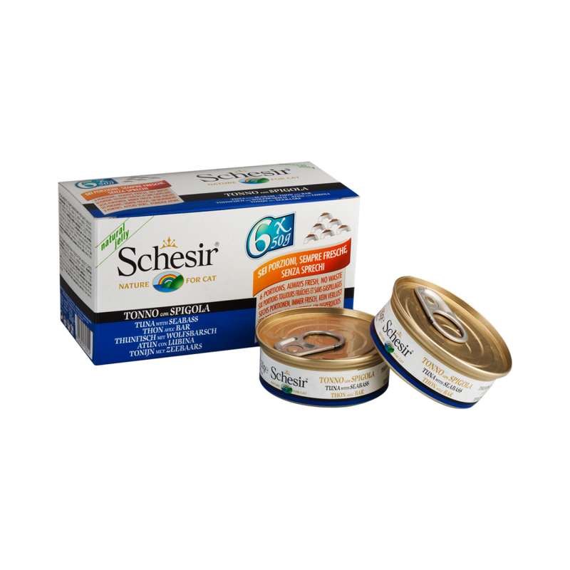 Schesir Nature Tuna with Seabass for Cats 6x50g