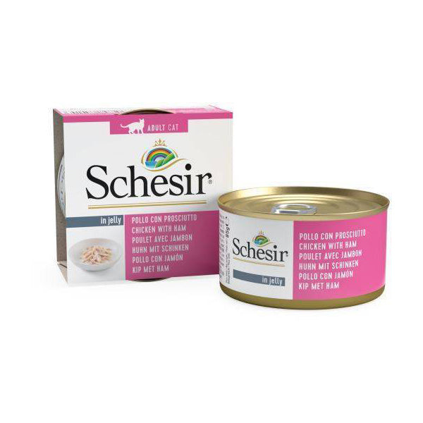 Schesir Nature Chicken Fillets with Ham in Jelly For Cats 85g