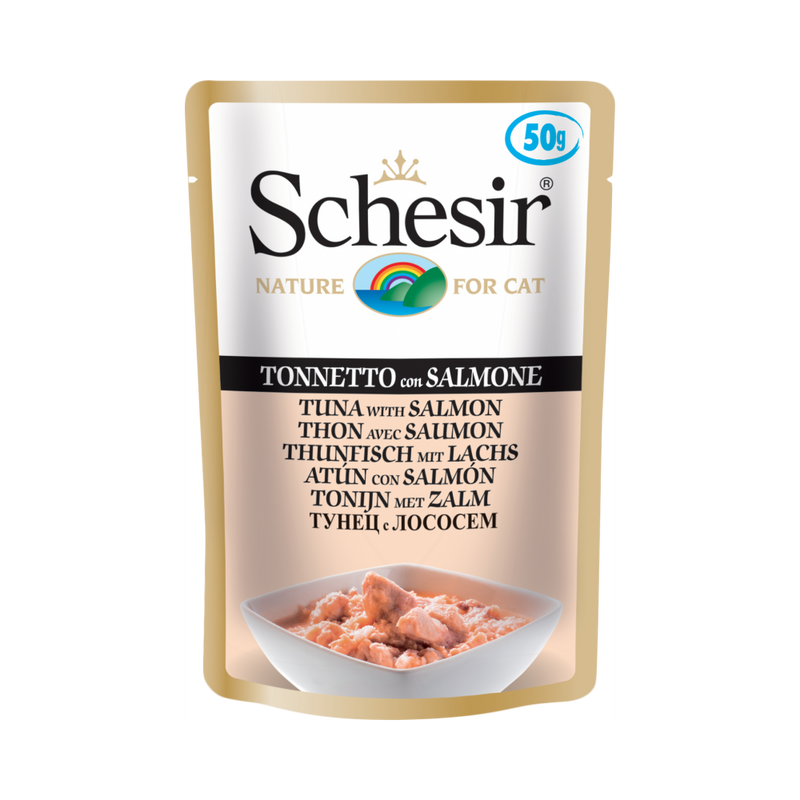 Schesir Nature Pouch Tuna with Salmon for Cats 50g
