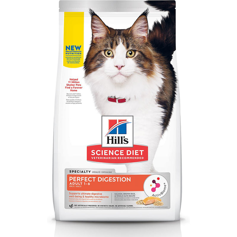 Hill's Science Diet Feline Adult Perfect Digestion Salmon, Brown Rice & Whole Oats 3.5lb