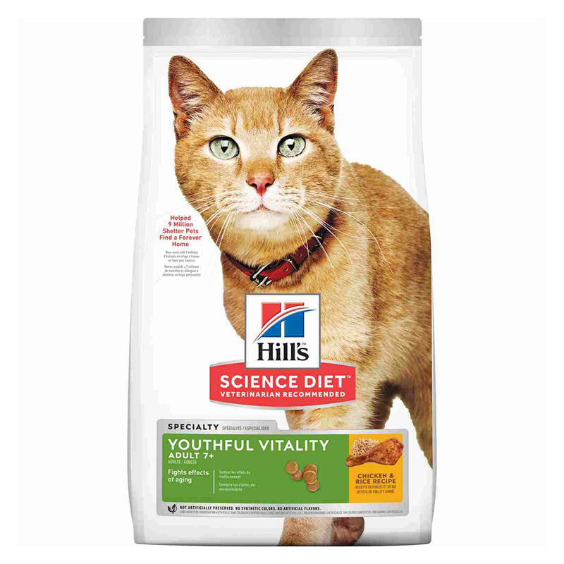 Hill's Science Diet Youthful Vitality Feline Adult 7+ Chicken & Rice 13lb