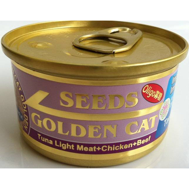 Seeds Golden Cat Tuna + Chicken + Beef 80g