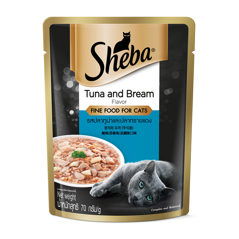 Sheba Pouch Cat Tuna and Bream 70g