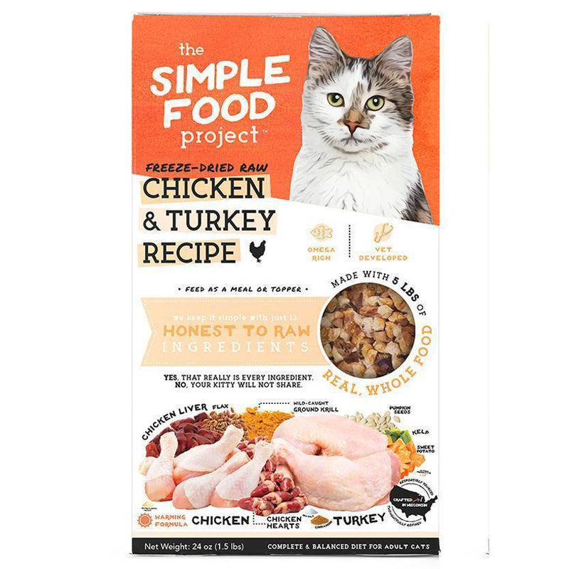 The Simple Food Project Cat Freeze-Dried Raw Chicken & Turkey 680g