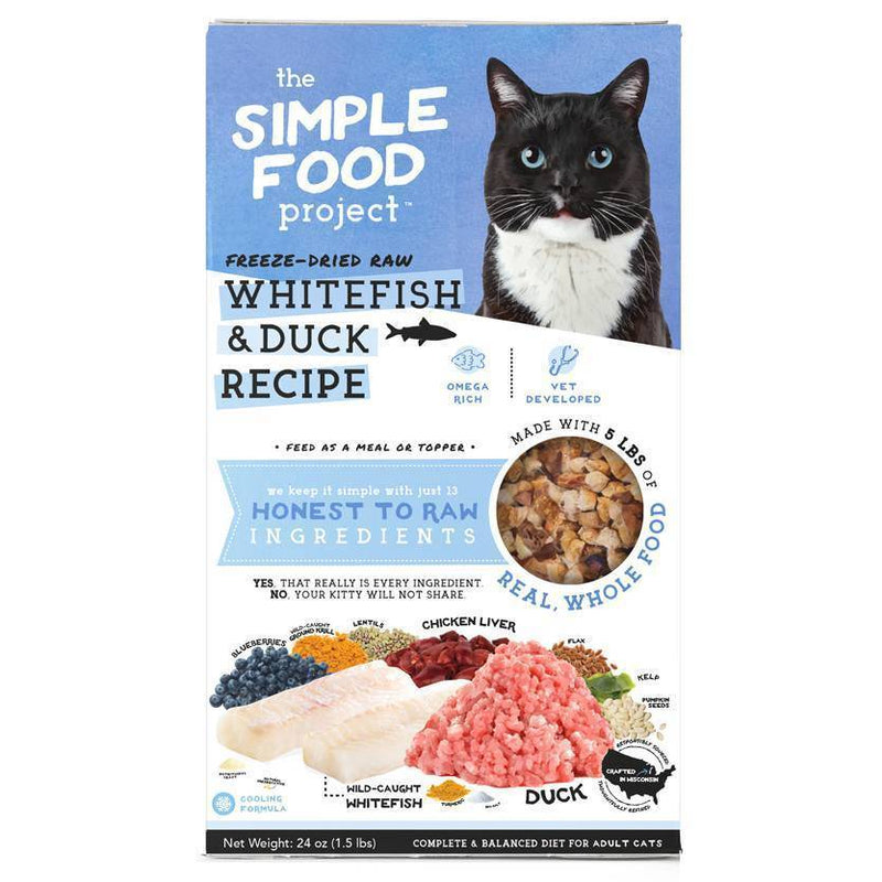 The Simple Food Project Cat Freeze-Dried Raw Whitefish & Duck 680g