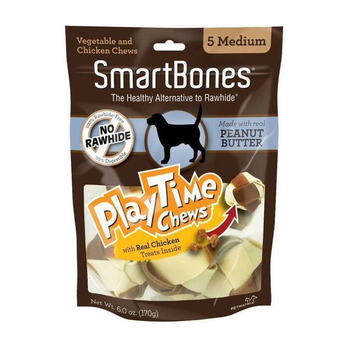 SmartBones PlayTime Peanut Butter Chews Medium 5pcs