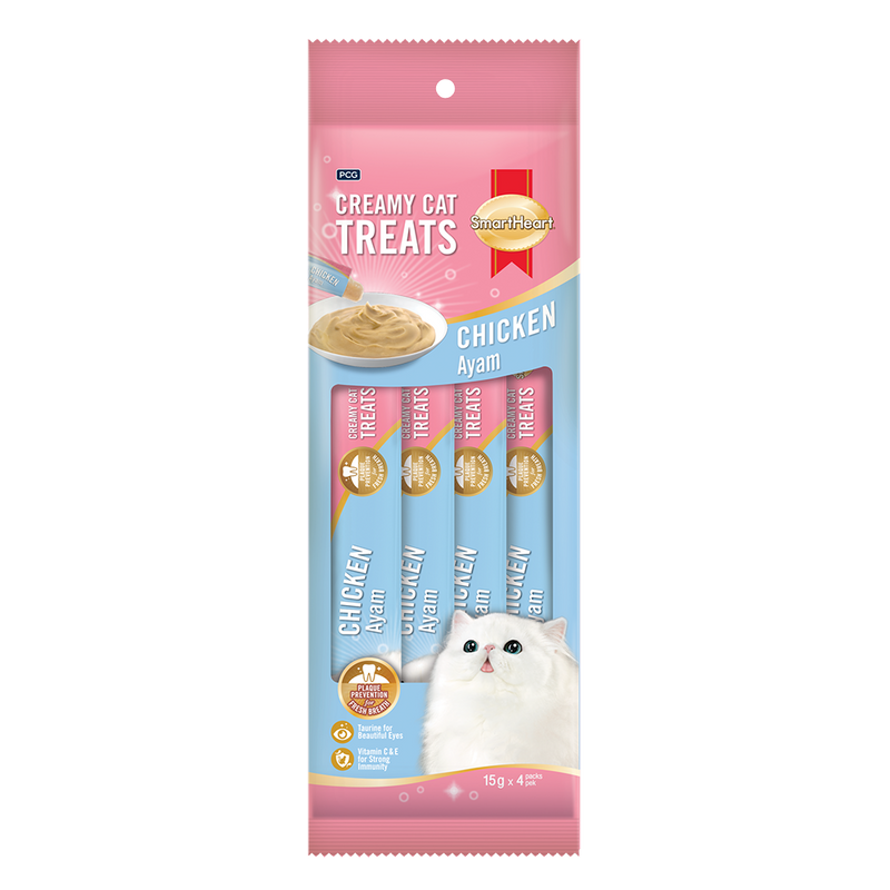 SmartHeart Cat Creamy Treats Chicken 15g x 4