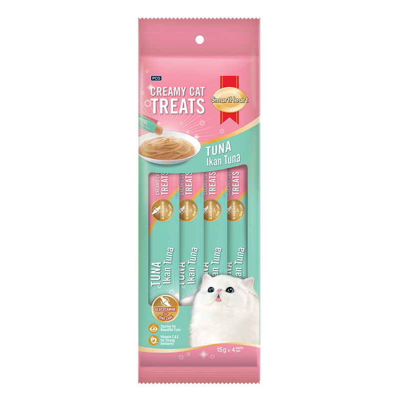 SmartHeart Cat Creamy Treats Tuna 15g x 4