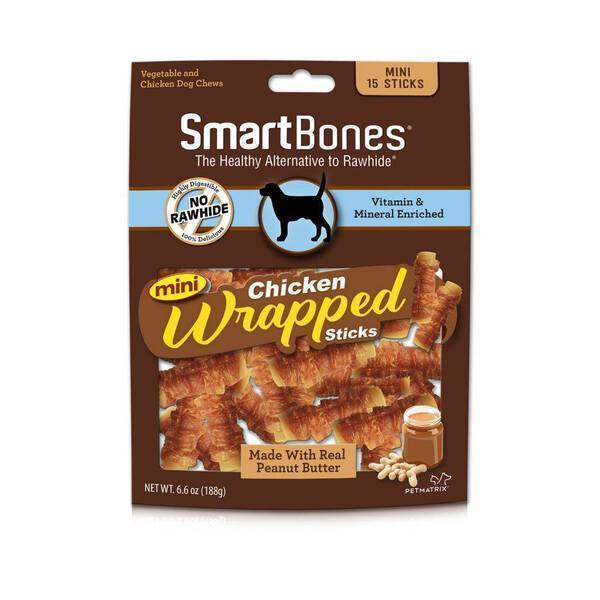 SmartBones Mini Peanut Butter Chicken Wrapped Sticks 15pcs