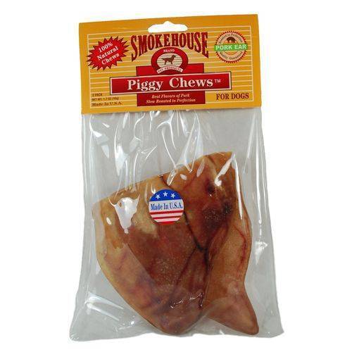 Smokehouse Piggy Chew Pork Ear Dog Treats Whole 1pc