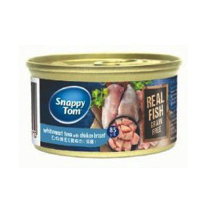 Snappy Tom Cat Real Fish Grain Free Whitemeat Tuna with Chicken Breast 85g