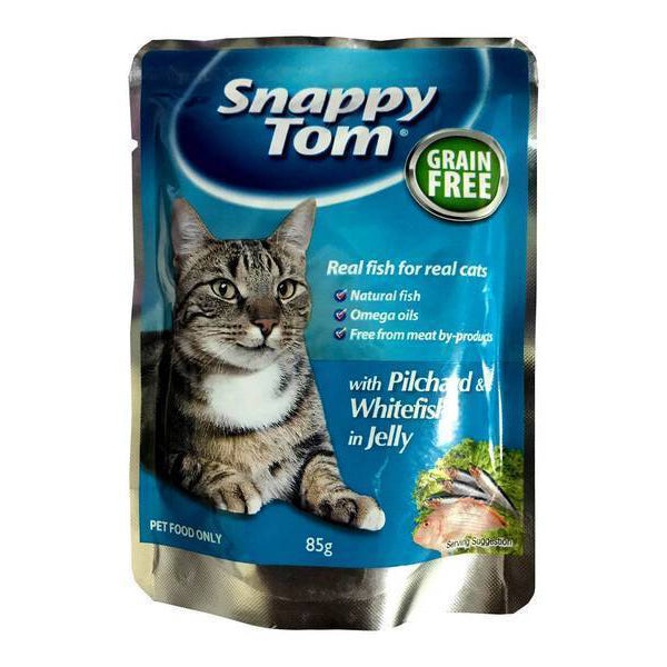Snappy Tom Cat Grain Free Pilchard & Whitefish Jelly 85g
