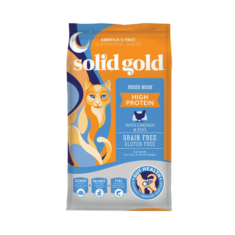 Solid Gold Cat GF Indigo Moon with Chicken & Egg 12lb