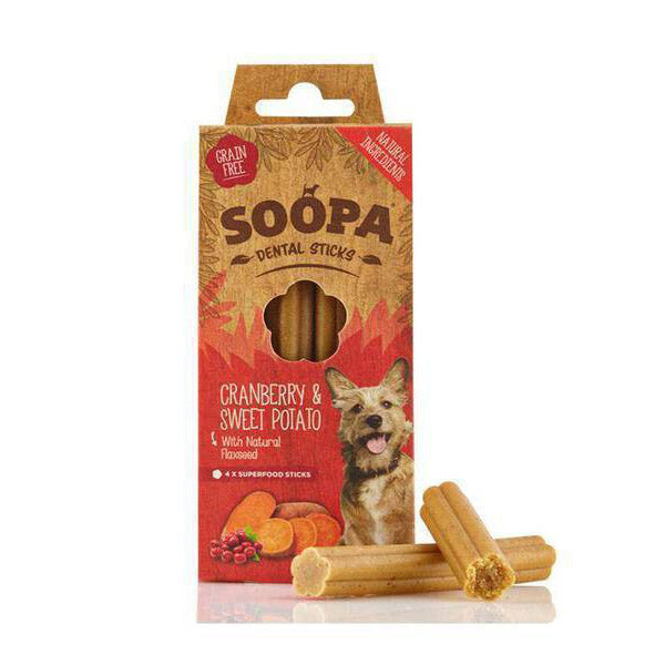 Soopa Dog Dental Sticks Cranberry & Sweet Potato 100g