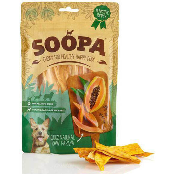 Soopa Dog Natural Raw Papaya Chews 85g