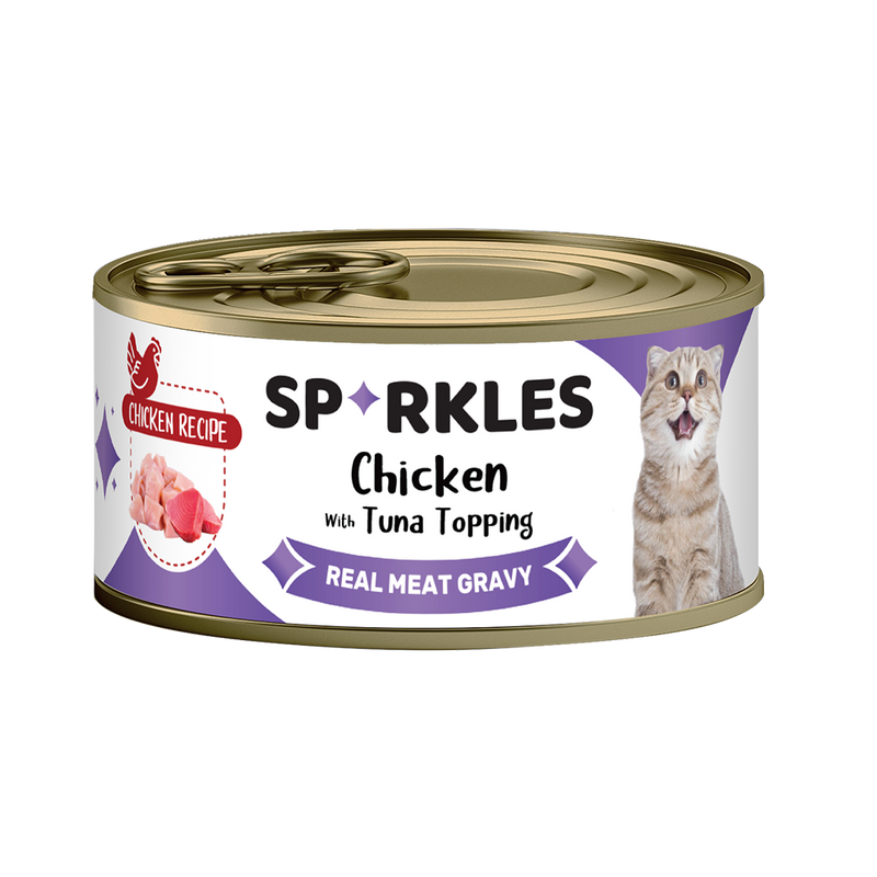 Sparkles Cat Colours Chicken with Tuna Topping 70g