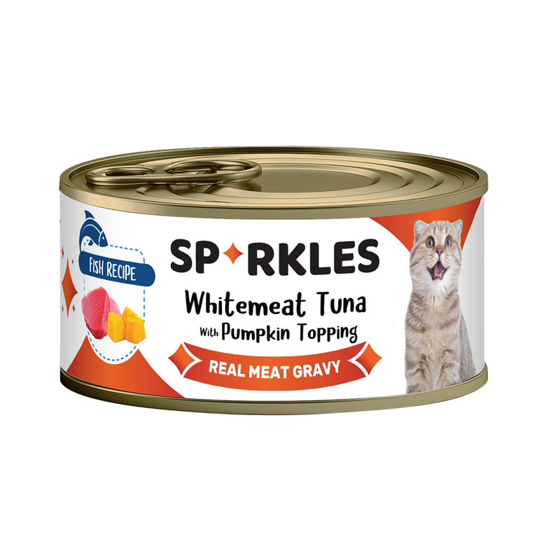 Sparkles Cat Colours Whitemeat Tuna with Pumpkin Topping 70g