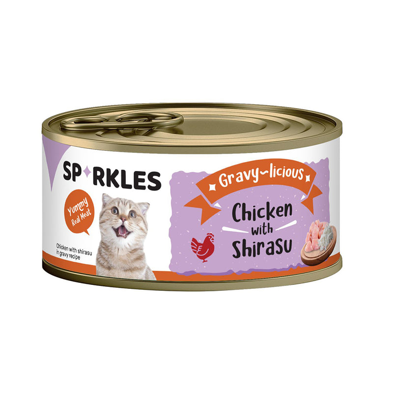 Sparkles Cat Gravy-licious Chicken with Shirasu 80g